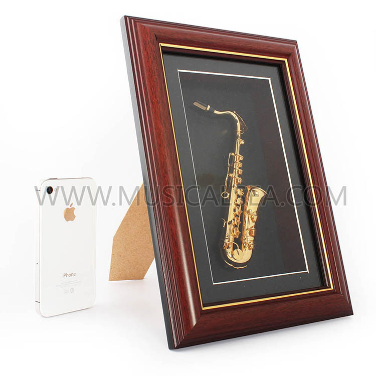 Mini saxophone decorative photo frame picture
